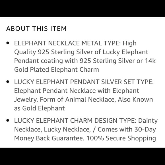 NEW Lucky Floating Elephant Pendant Necklace 925 Sterling 16” to 18” Dai… - Picture 6 of 7